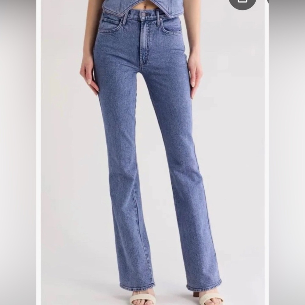 MOTHER Desperado Heel Straight Leg Jeans in Paisley Purple with High-Waisted Fit